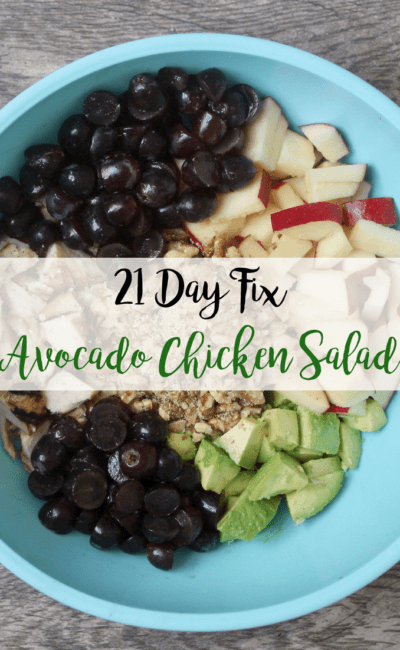 21 Day Fix Avocado Chicken Salad | Confessions of a Fit Foodie This Avocado Chicken Salad is a quick and easy, clean and healthy, 21 Day Fix approved meal. No mayo is in this salad, just avocado, walnuts, grapes, and apples.