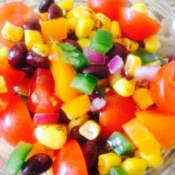 Roasted Corn and Black Bean Salad - a 21 Day Fix recipe from Confessions of a Fit Foodie