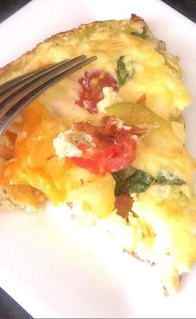 Summer Garden Vegetable Frittata - a 21 Day Fix recipe on ConfessionsOfAFitFoodie.com