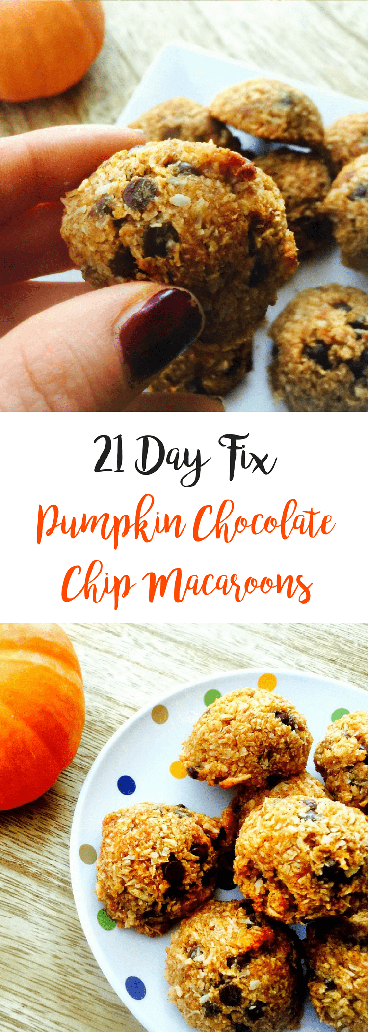 21 Day Fix Pumpkin Chocolate Chip Macaroons {Gluten-free:Dairy-free} | Confessions of a Fit Foodie