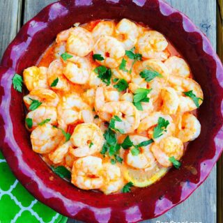 Baked Buffalo Shrimp with Goat Cheese Sauce {21 Day Fix Recipe} - Confessions of a Fit Foodie