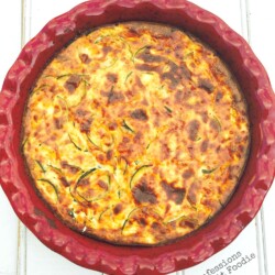 Crustless Zucchini Quiche - A 21 Day Fix recipe, from Confessions of a Fit Foodie