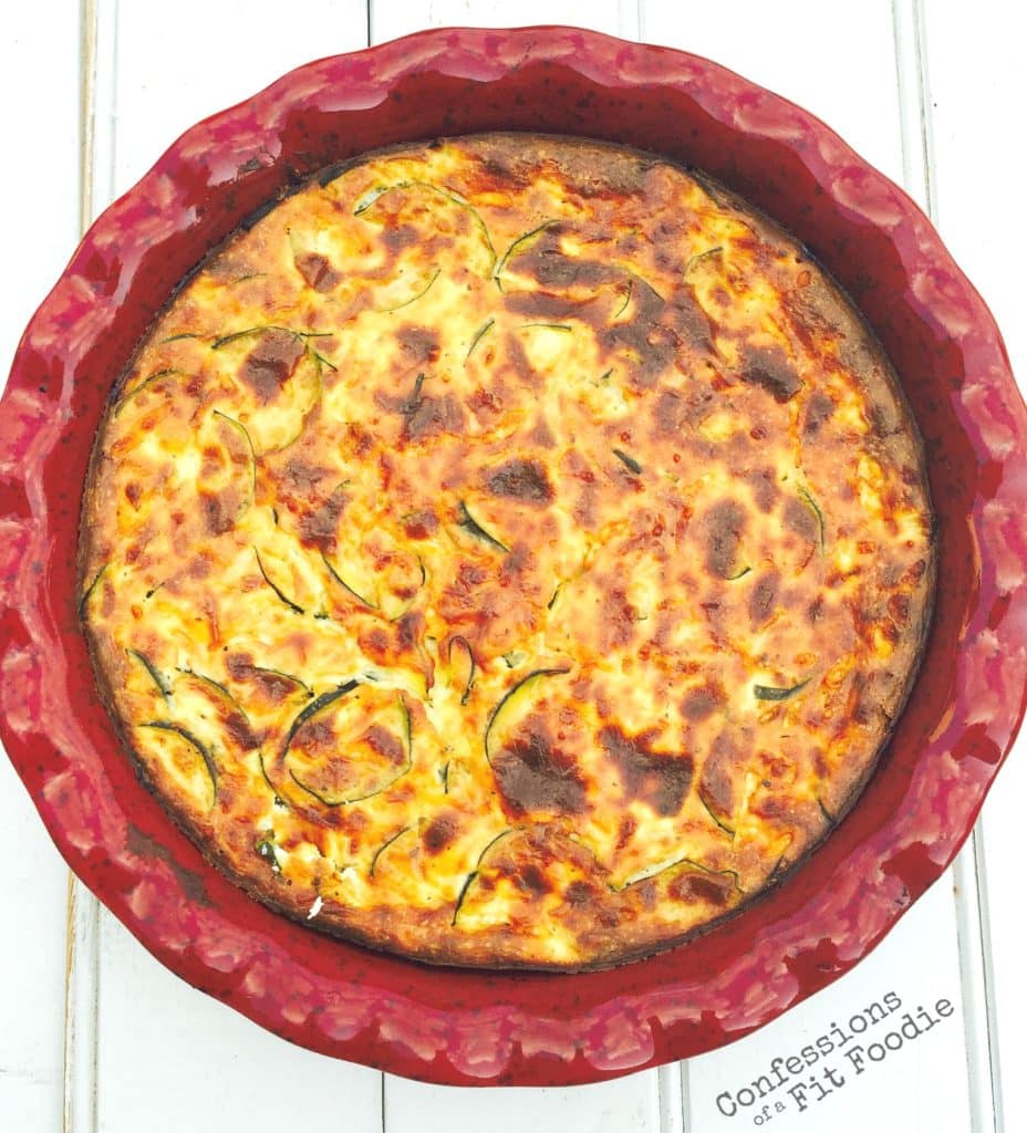 Crustless Zucchini Quiche - A 21 Day Fix recipe, from Confessions of a Fit Foodie