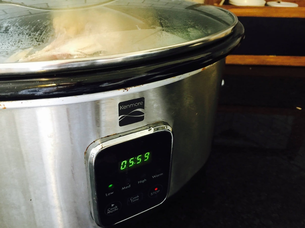 Making Homemade Turkey Stock in a Crock Pot