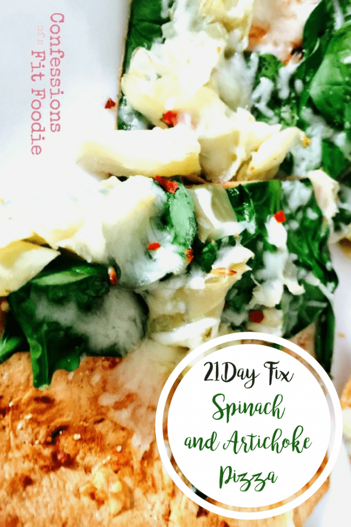 21 Day Fix Spinach and Artichoke Pizza | Confessions of a Fit Foodie