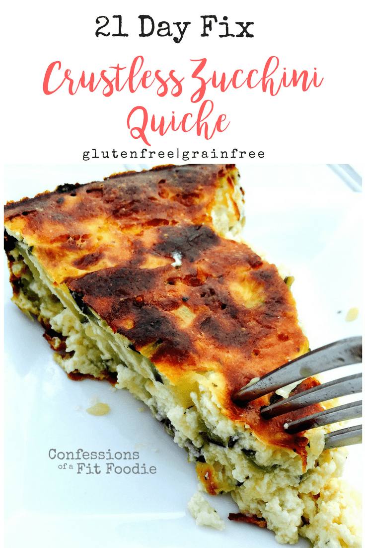 Crustless Zucchini Quiche | Confessions of a Fit Foodie