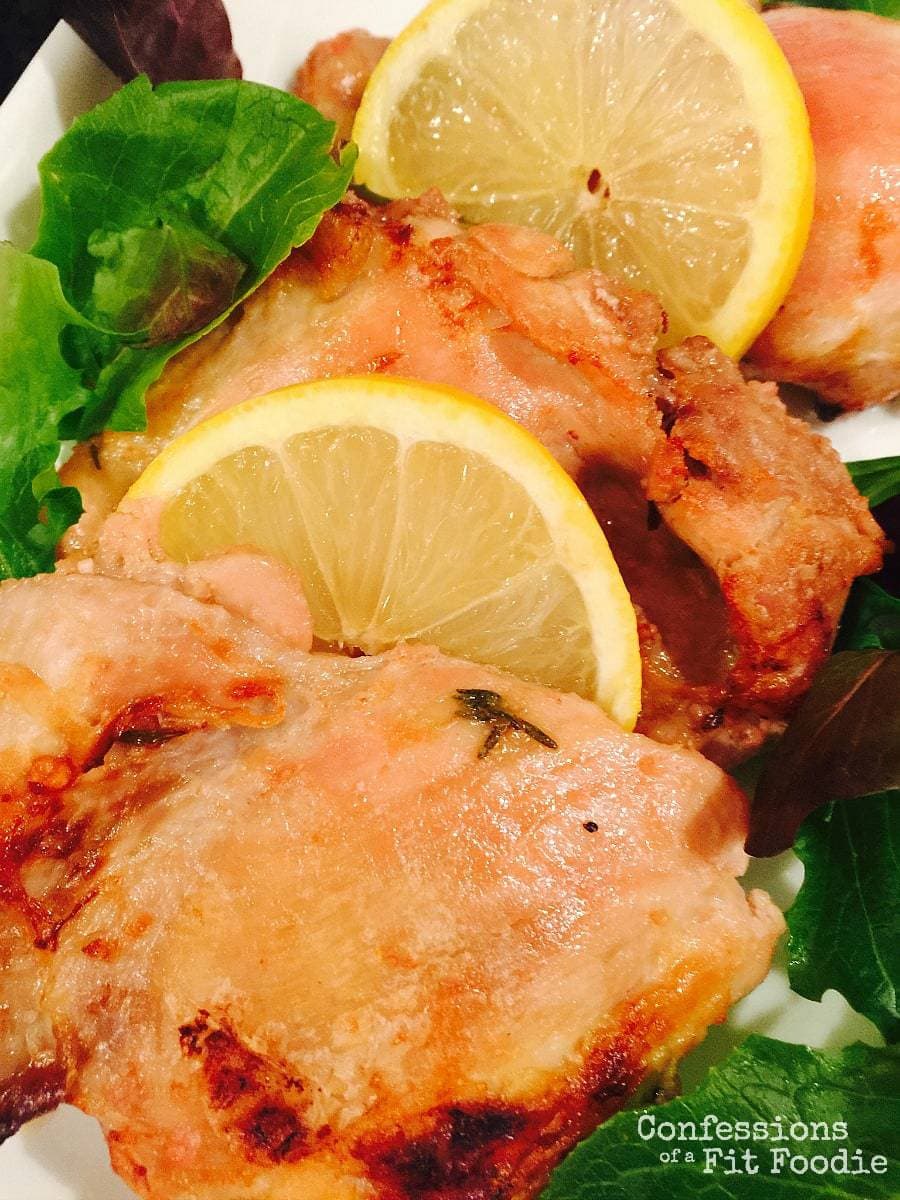 Baked Lemon Garlic Chicken Confessions Of A Fit Foodie