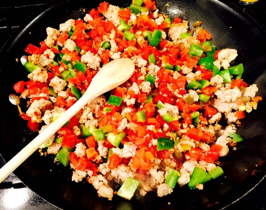 Easy One Pan Chicken Burrito Recipe & Always Pan Review - The Styled Press