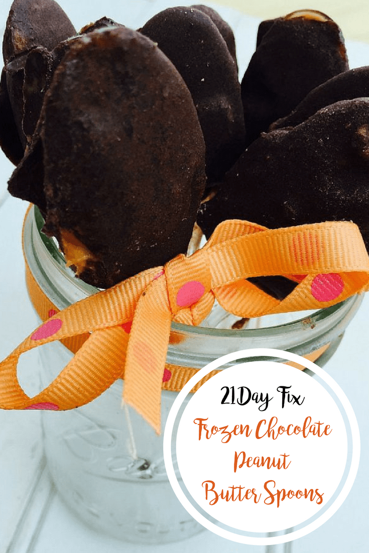 21 Day Fix Frozen Chocolate Peanut Butter Spoons | Confessions of a Fit Foodie