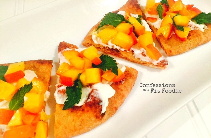 21 Day Fix Peach and Goat Cheese Naan