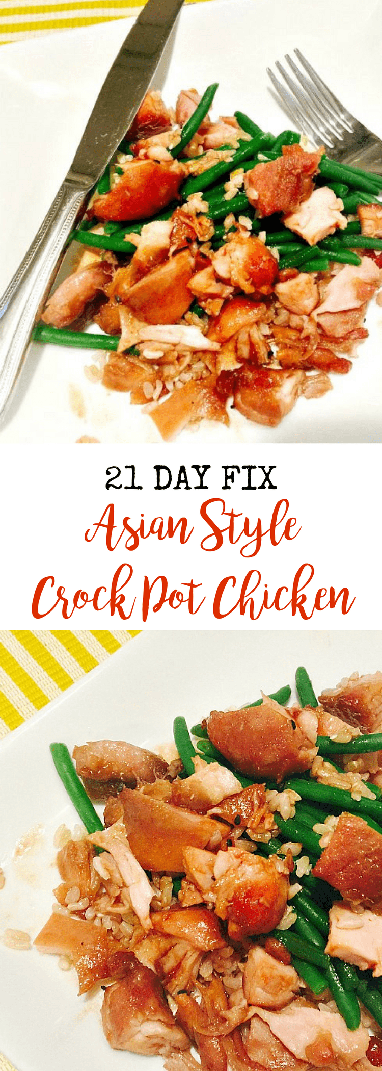 21 Day Fix Asian Style Crock Pot Chicken | Confessions of a Fit Foodie 