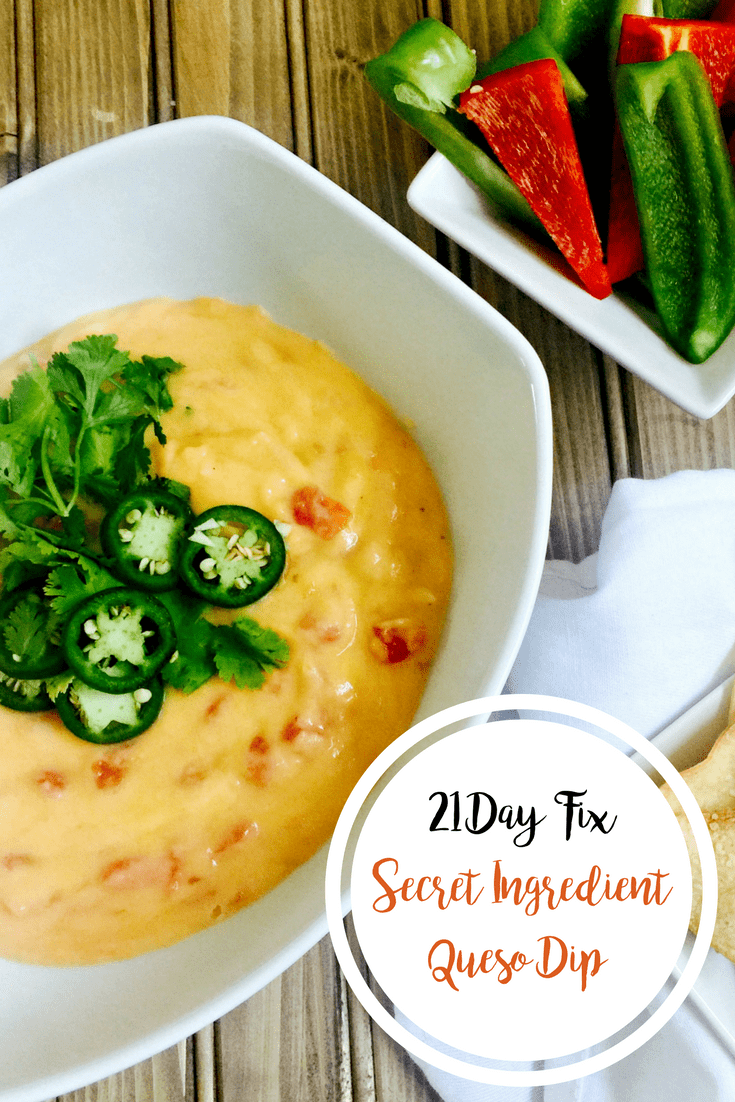 21 Day Fix Secret Ingredient Queso Dip and Homemade Chips | Confessions of a Fit Foodie