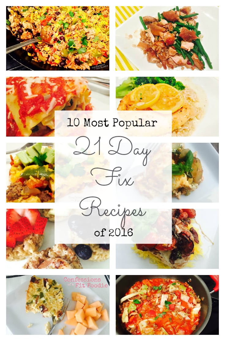 Top 21 Day Fix Recipes from 2016