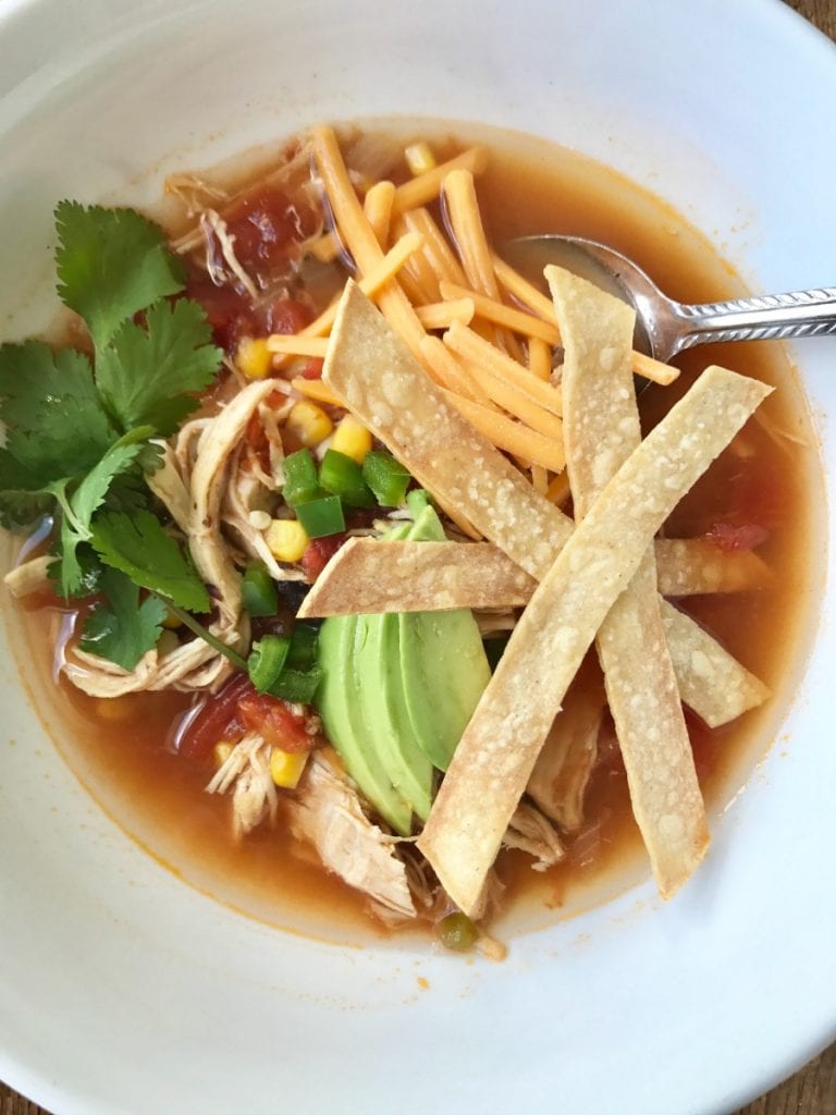 Instant Pot Chicken Tortilla Soup | Confessions of a Fit Foodie