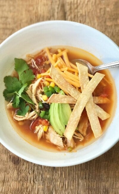 nstant Pot Chicken Tortilla Soup | Confessions of a Fit Foodie