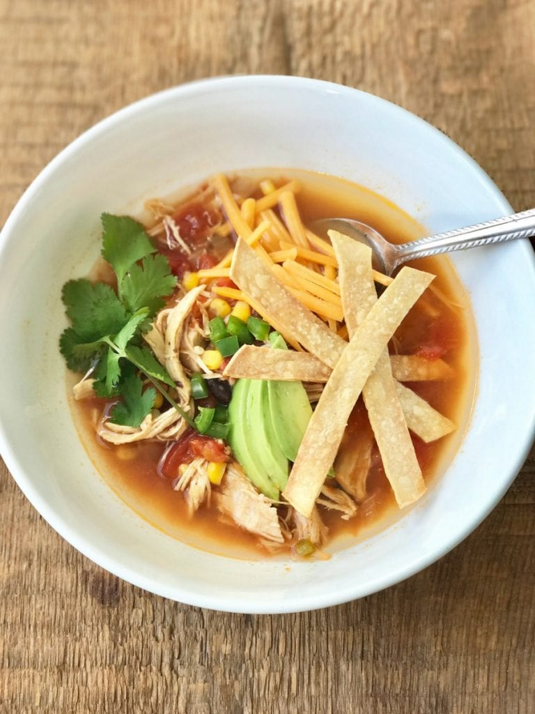 nstant Pot Chicken Tortilla Soup | Confessions of a Fit Foodie