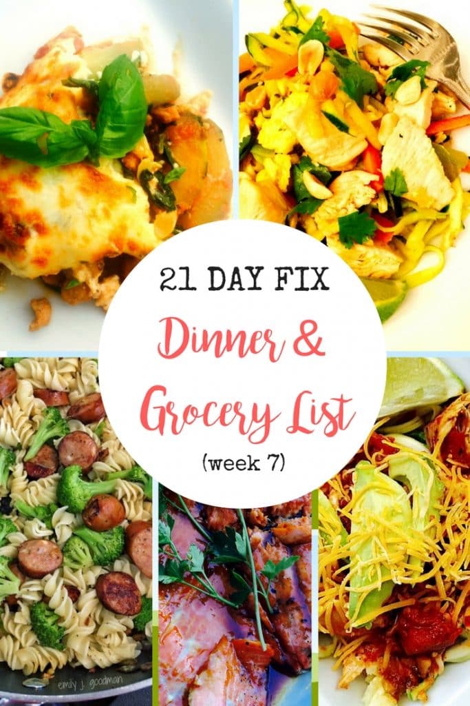 21 Day Fix Dinner Plan