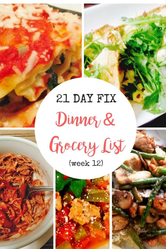 Need delicious dinner inspiration for the 21 Day Fix? Check out this Meal Plan and Grocery list for an easy, organized week! 