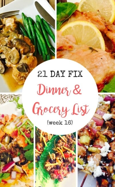 Super Easy Meal Planning for the 21 Day Fix! Grocery List included, too!