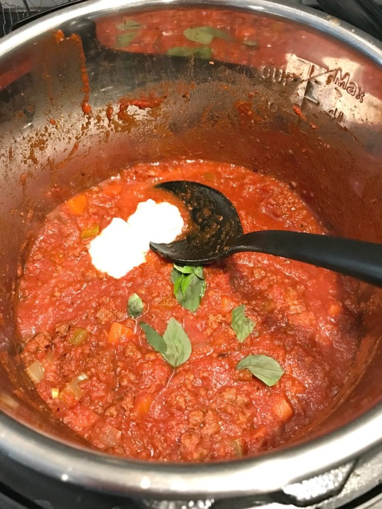 21 Day Fix Instant Pot Bolognese Sauce 