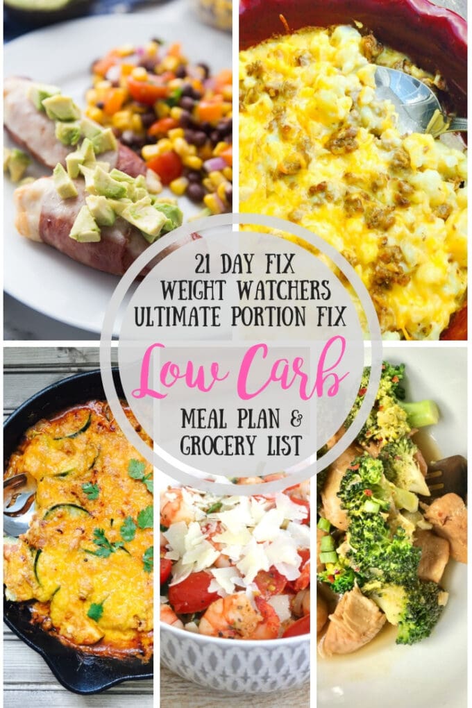 21 Day Fix Meal Plan & Grocery List {63} Low Carb | Weight Watchers ...