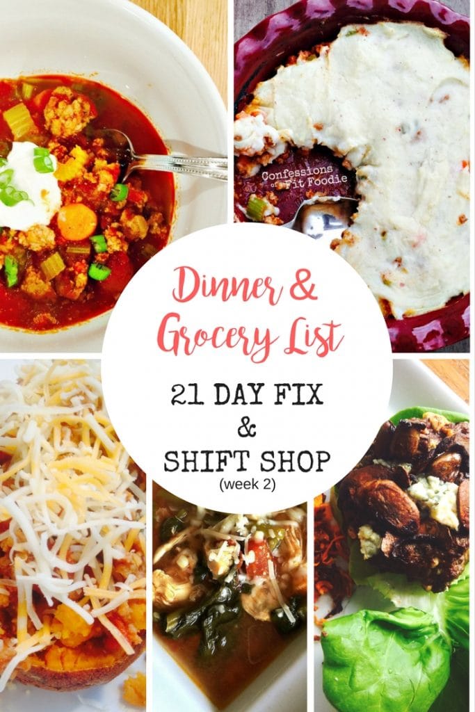 21 Day Fix and Shift Shop Meal Plan