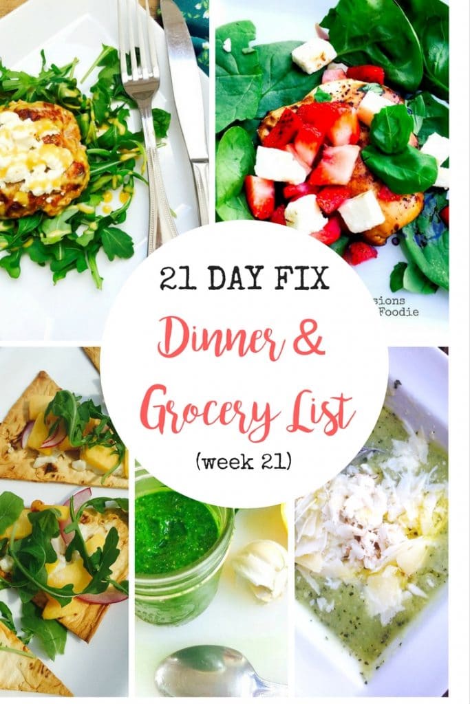 Super Easy Meal Planning for the 21 Day Fix! Grocery List included, too!