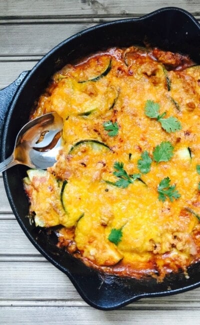 21 Day Fix Lazy Zucchini Enchilada Skillet|Confessions of a Fit Foodie