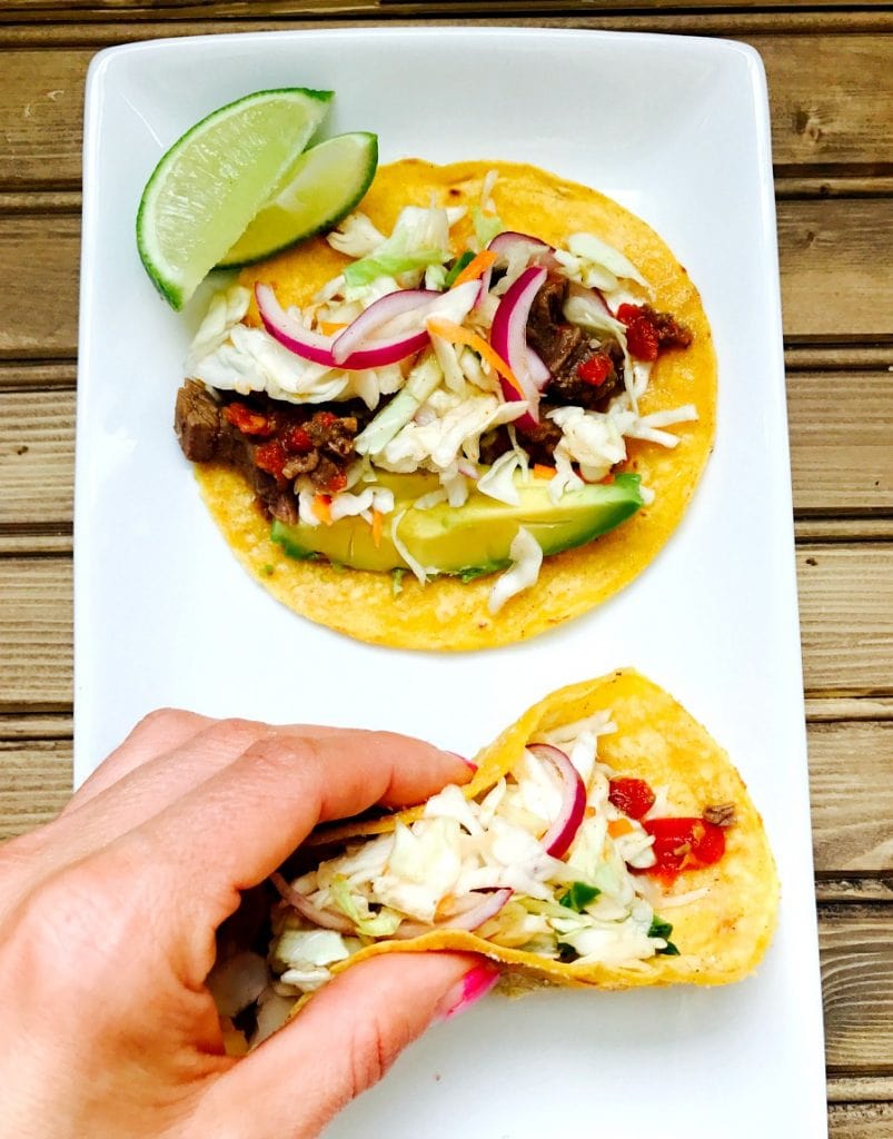 21 Day Fix Instant Pot Flank Steak Tacos|Confessions of a Fit Foodie