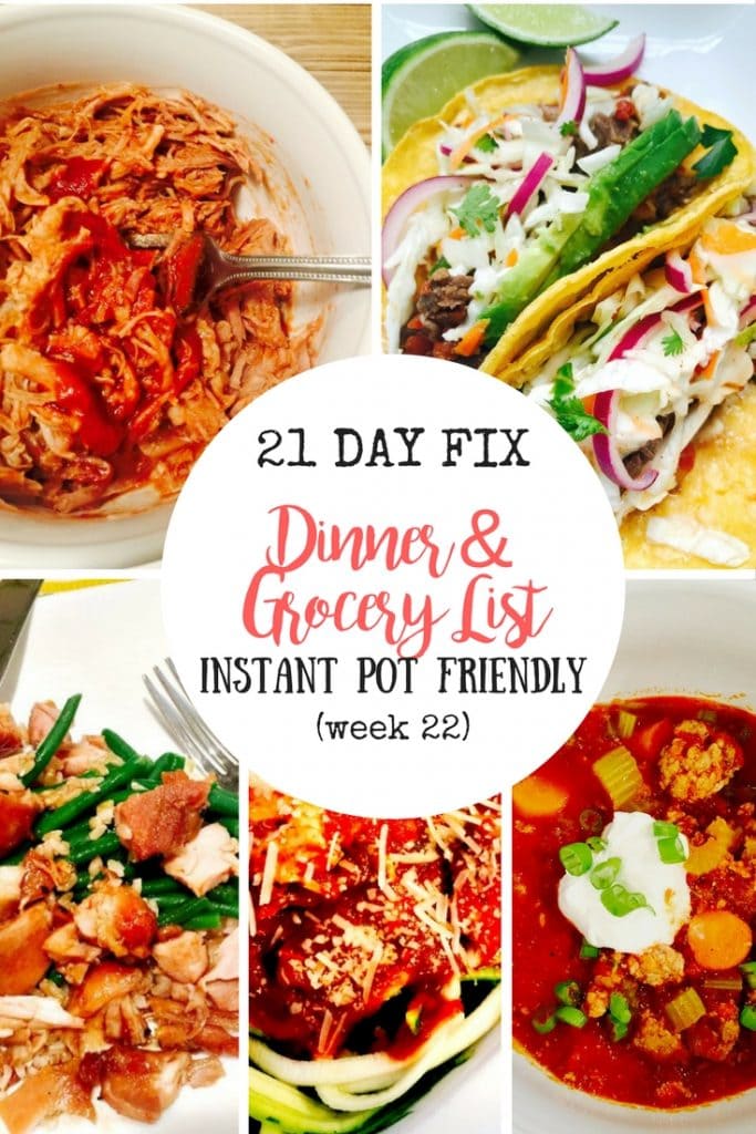 21 Day Fix Meal Plan Instant Pot | Confessions of a Fit Foodie