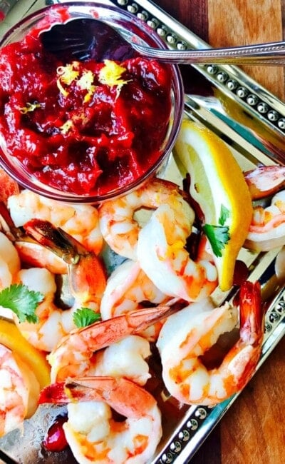 21 Day Fix Roasted Shrimp Cocktail with Cranberry Horseradish Chutney | Confessions of a Fit Foodie
