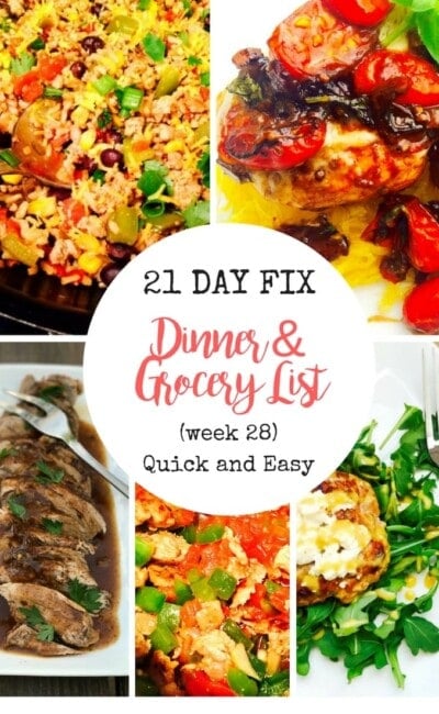 Easy Meal Plan 21 Day Fix | Confessions of a Fit Foodie