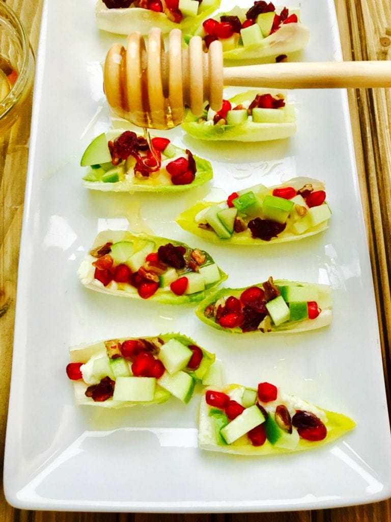 21 Day Fix Endive Bruschetta Bites with Honey Goat Cheese | Confessions of a Fit Foodie