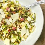 21 Day Fix Crispy Shaved Brussels Sprouts with Bacon, Parmesan, and Balsamic | Confessions of a Fit Foodie
