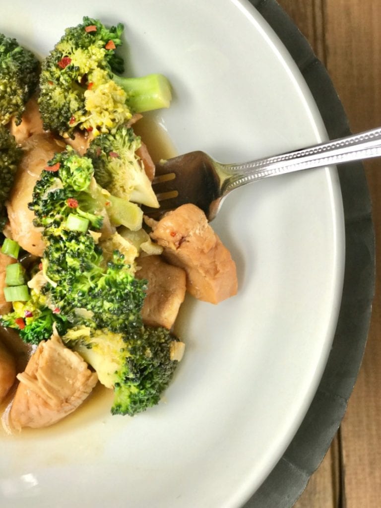 A bowl of Healthy Instant Pot Chicken and Broccoli 