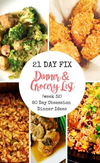 80 Day Obsession Meal Plan