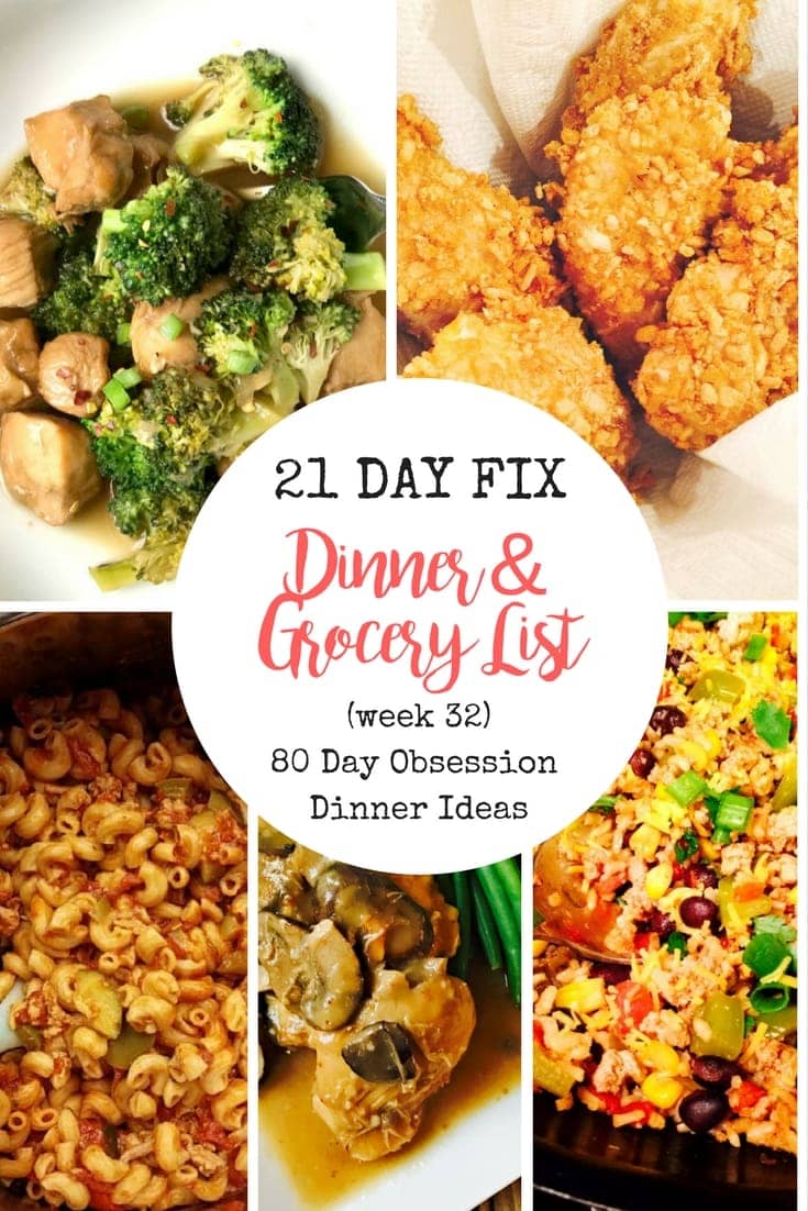 21-Day Fix Meal Plan, Recipes, and Grocery List - Ally's Cooking