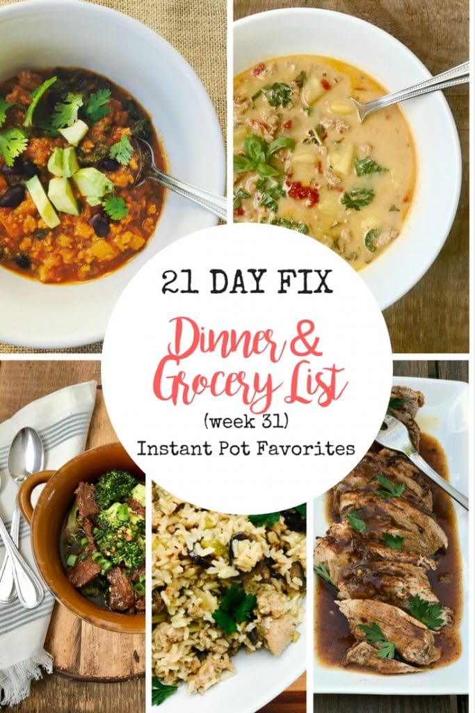 21 Day Fix Meal Plan and Grocery List|Confessions of a Fit Foodie