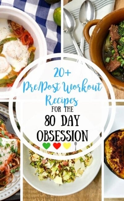 Looking for Pre and Post Workout Recipes for the 80 Day Obsession...that aren't boring?  Look no further! Here's a list of over 20 recipes to get you started!