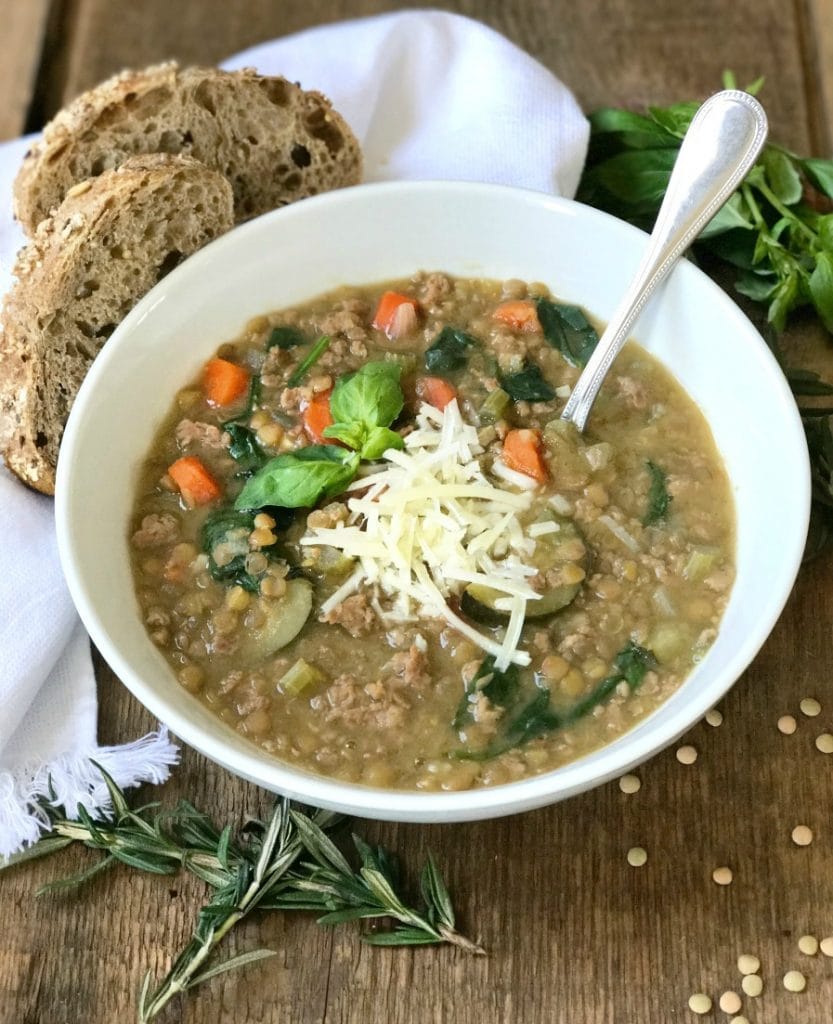 Instant pot sausage online lentil soup