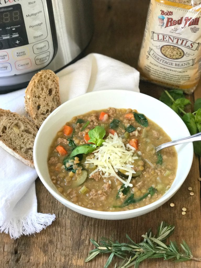 Instant pot lentil soup best sale with sausage