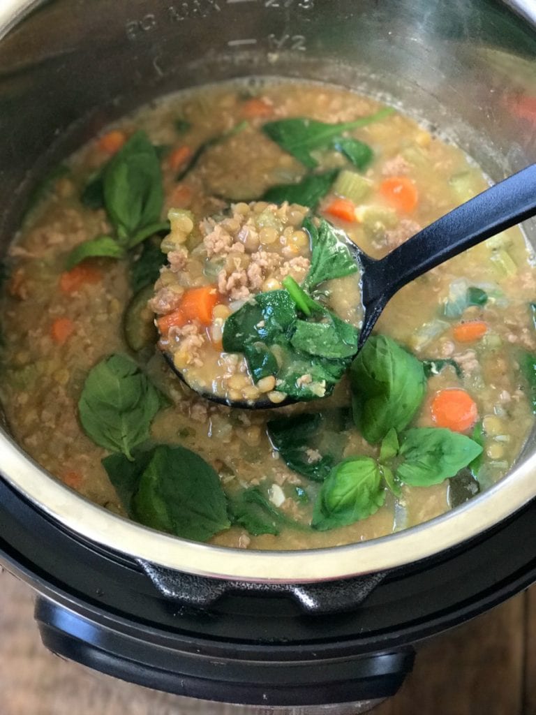 Instant Pot Lentil Soup Confessions of a Fit Foodie | 21 Day Fix Lentil Soup