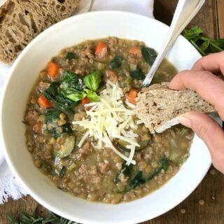 Instant Pot Lentil Soup Confessions of a Fit Foodie | 21 Day Fix Lentil Soup