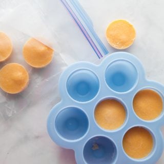 Frozen Cheese sauce in silicone molds