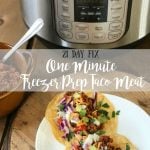 One Minute Freezer Prep Taco Meat