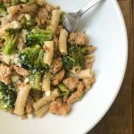 Bowl of Pasta with Broccoli and Chicken Sausage
