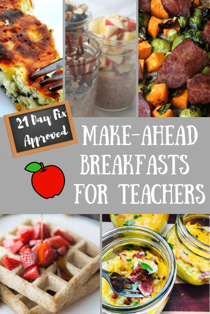 This list of 21 Day Fix Make Ahead Breakfasts for Teacher is great for anyone who wants to plan and prepare a healthy breakfast for those busy weekday mornings!