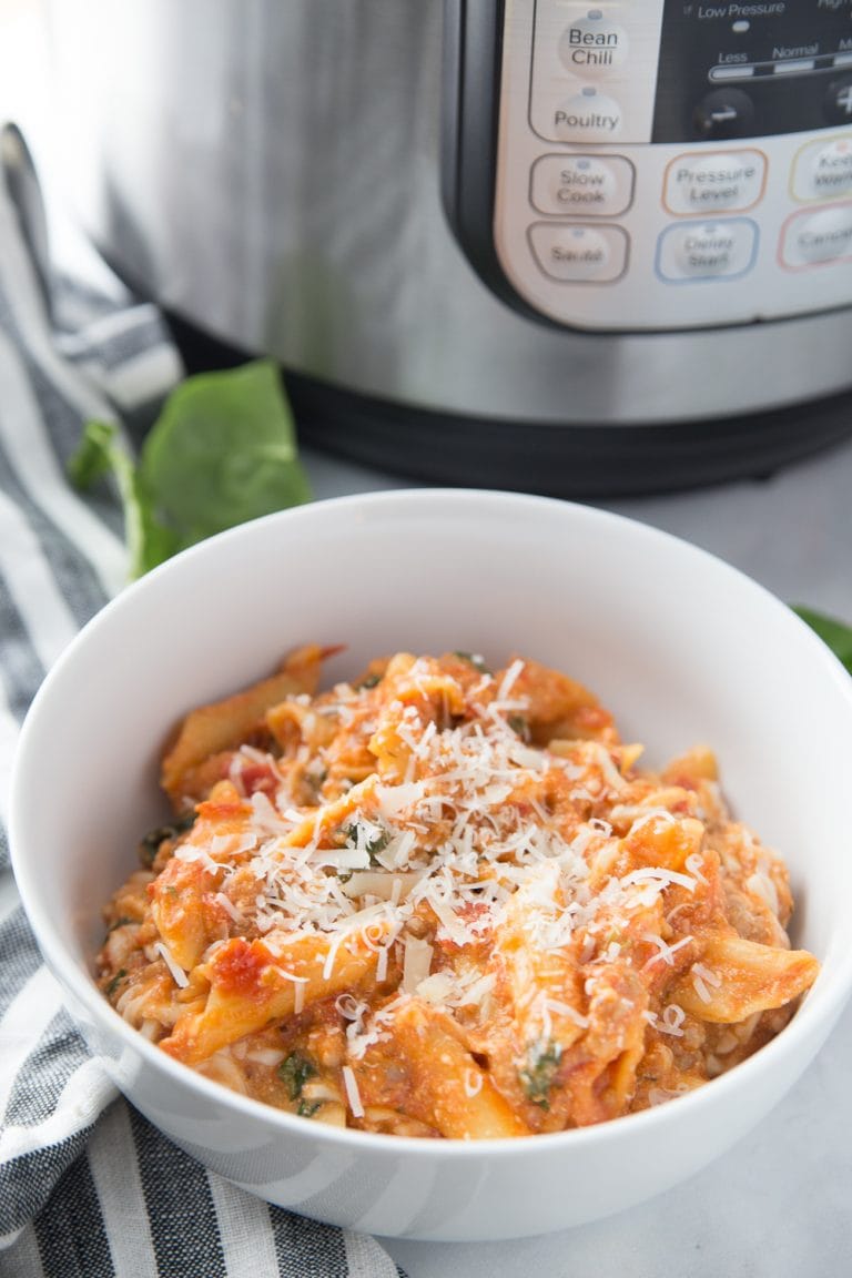 Healthy Instant Pot Baked Ziti Confessions of a Fit Foodie