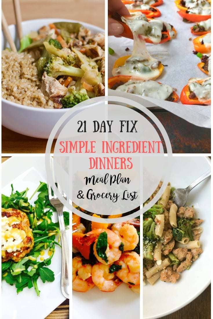 5 Minute Meal Plannning  21 day fix meals, 21 day fix meal plan