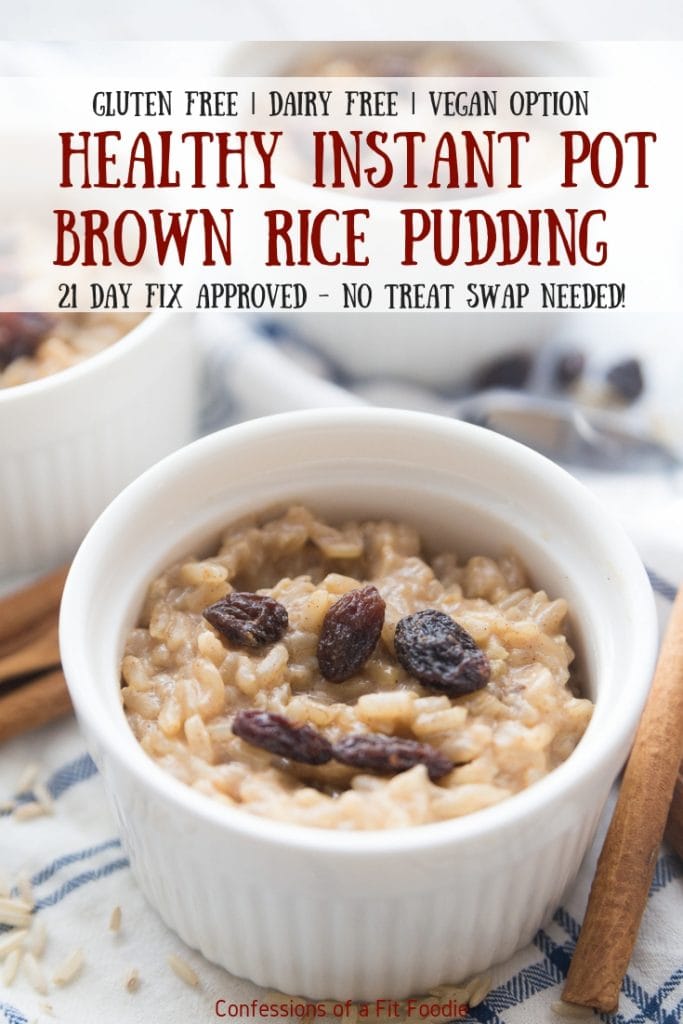 Healthy Instant Pot Brown Rice Pudding